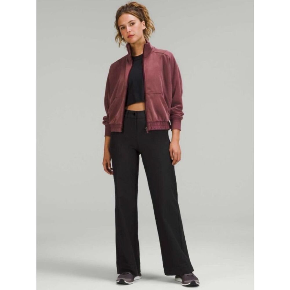 Lululemon City Sleek 5 Pocket Wide Leg High Rise Pant Utilitech Black W5ENJS